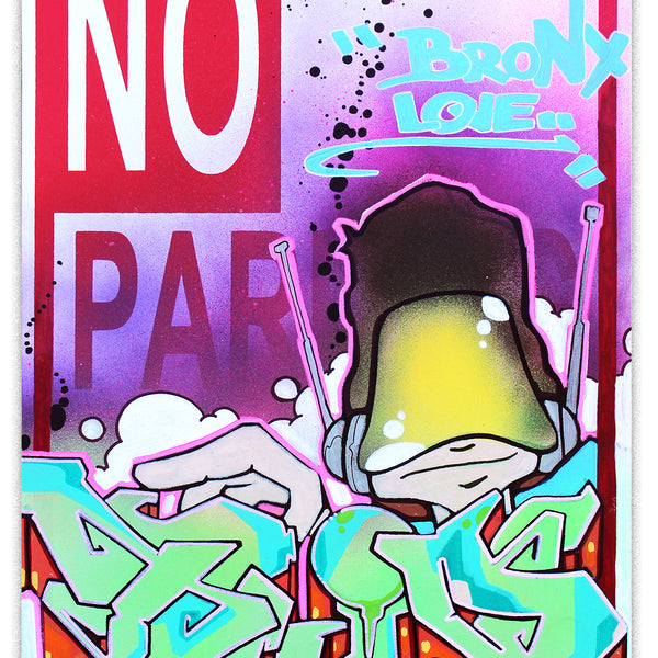 T-KID 170  -  "Bronx Love" No Parking Sign