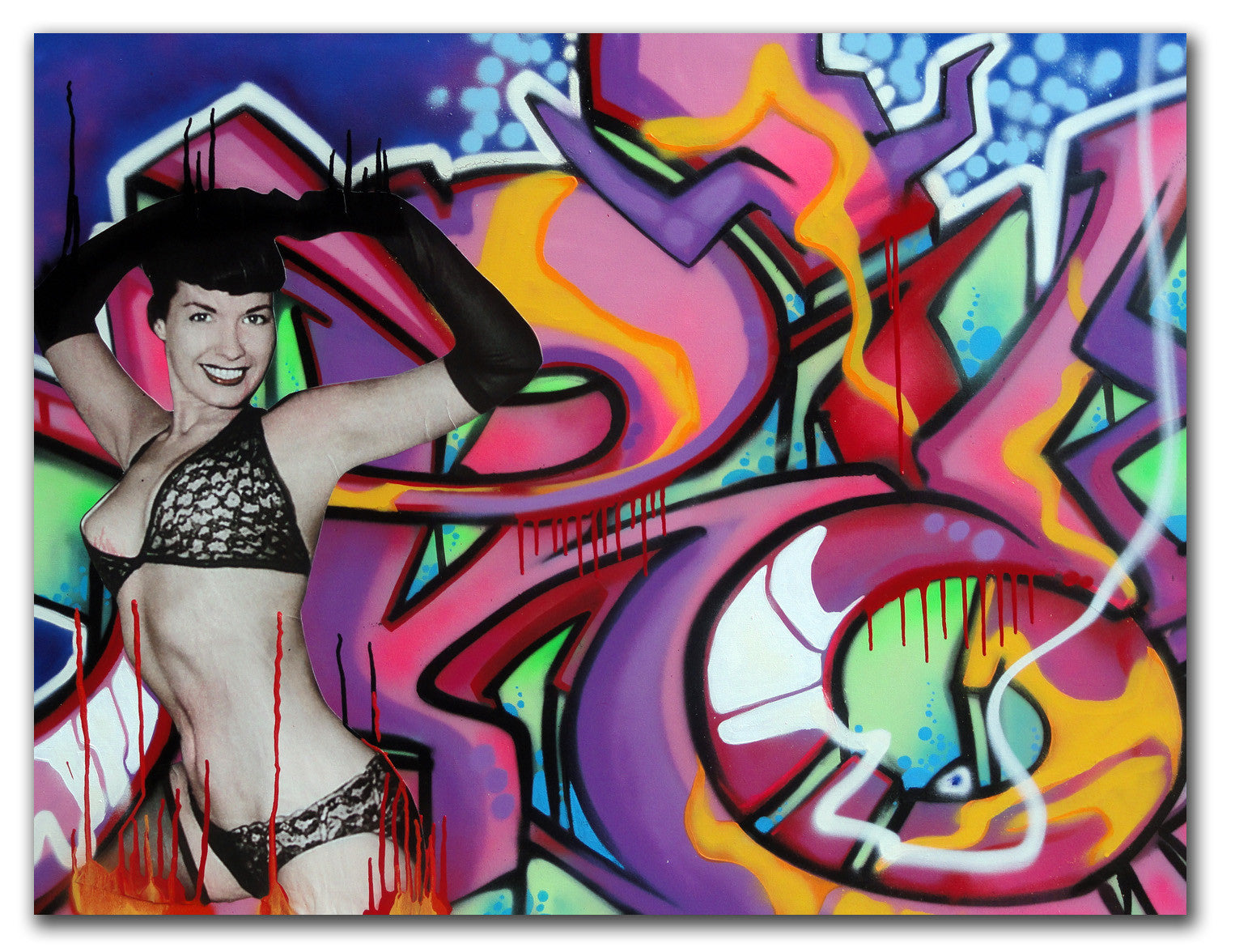 T-KID 170  - "Tribute to Betty Page" Painting