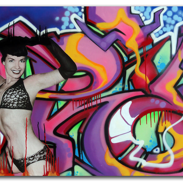 T-KID 170  - "Tribute to Betty Page" Painting