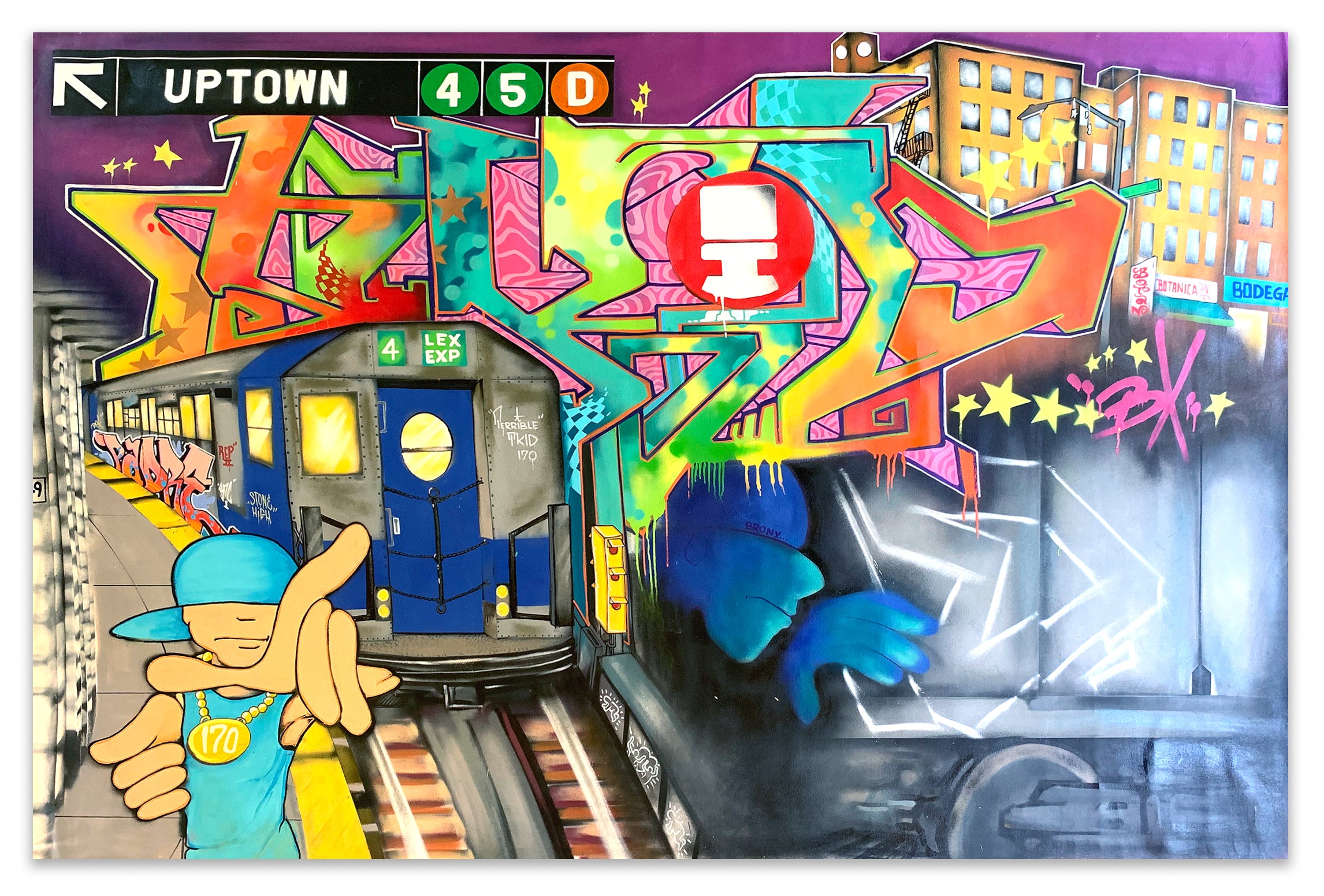 T-KID 170  - "Uptown"  LARGE Painting