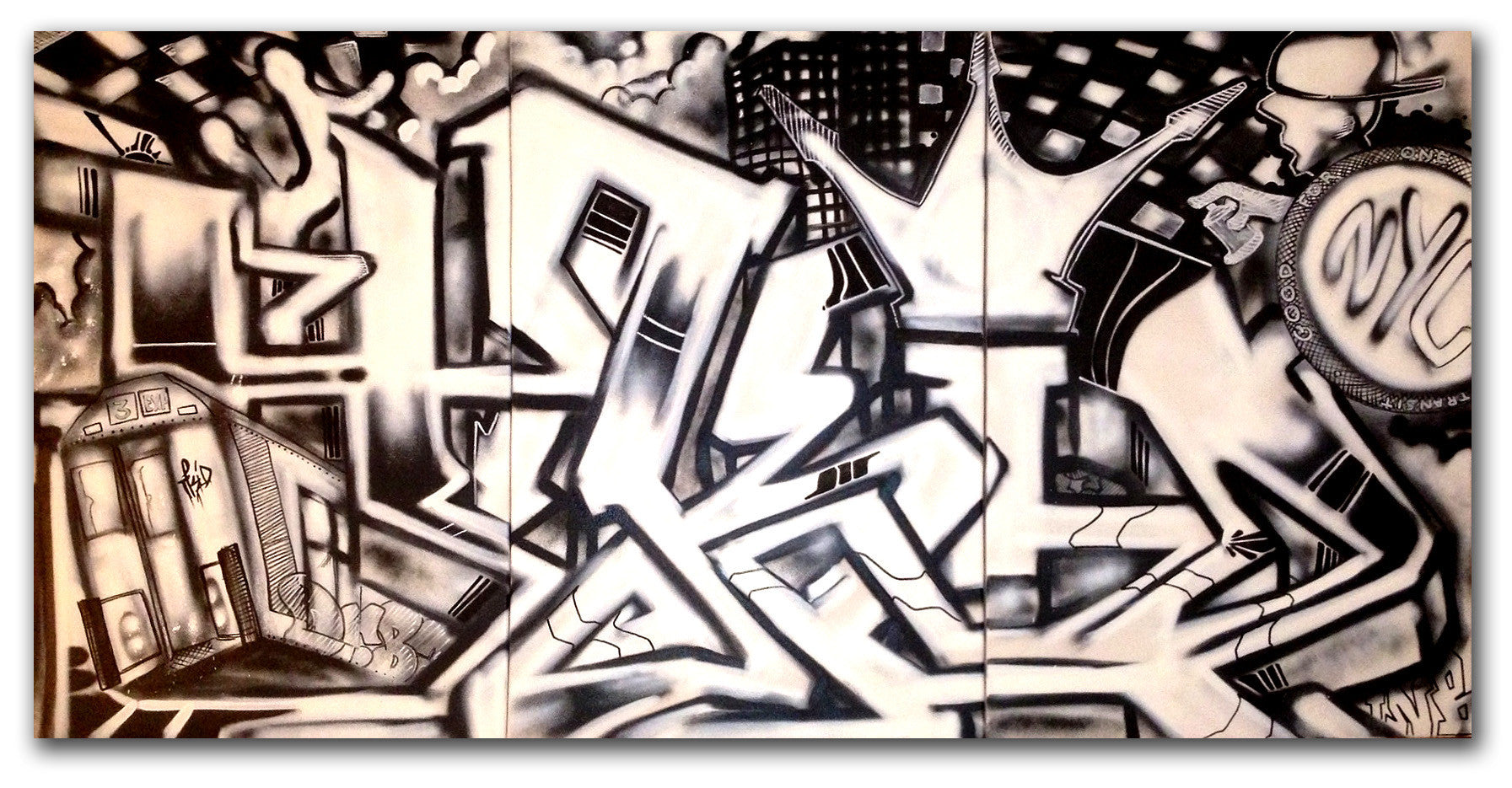 T-KID 170  - "Triptych" Painting
