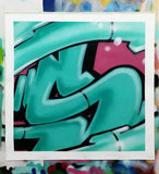 GRAFFITI ARTIST SEEN  -  "Signature S"  Aerosol on  Canvas