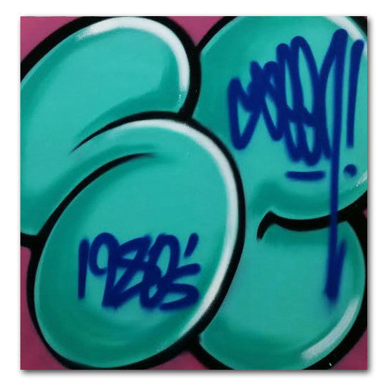 GRAFFITI ARTIST SEEN  -  "Signature Bubble"   Aerosol on  Canvas