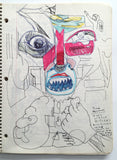 DANIEL JOHNSTON- "Two little Hitlers" Notebook Drawing 1980