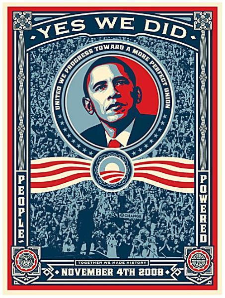 SHEPARD FAIREY - "Yes We Did" Print/Poster