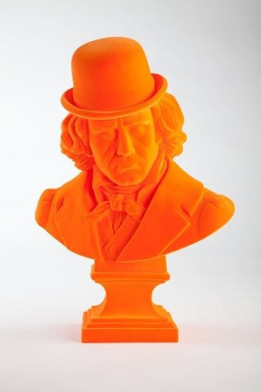 FRANK KOZIK - Orange Flocked Ludwig Van Bust & Print