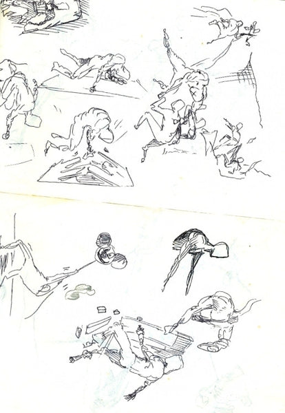 DANIEL JOHNSTON -  "Early Captain Sketches- 2 sided"