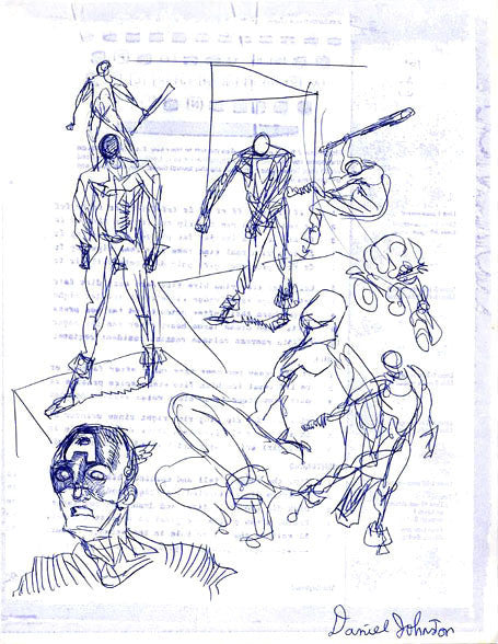 DANIEL JOHNSTON -  "Cap Study"