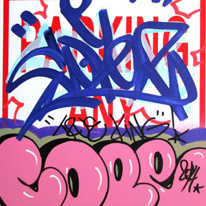 COPE 2 - "Pink Classic Bubble " No Parking Sign