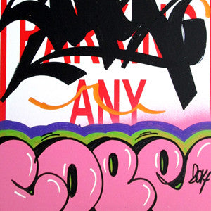COPE 2 - "Pink Classic Bubble#2 " No Parking Sign