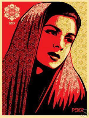 SHEPARD FAIREY - "Peace Mujer"