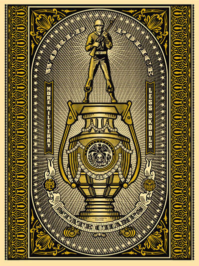 SHEPARD FAIREY - "World Police State Champs Gold"