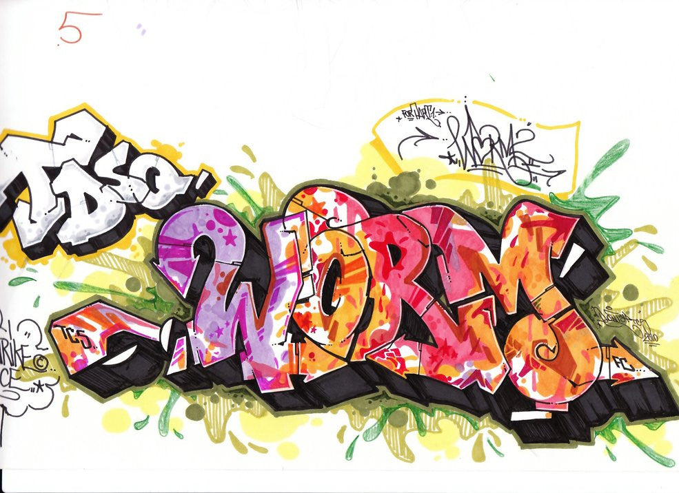 DONTAY - "Worm2 For Part"  Blackbook Drawing