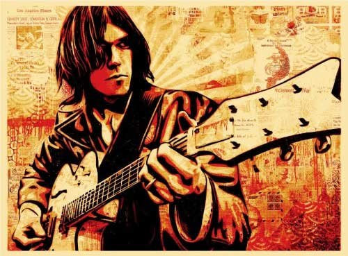 SHEPARD FAIREY - Neil Young Canvas Print"