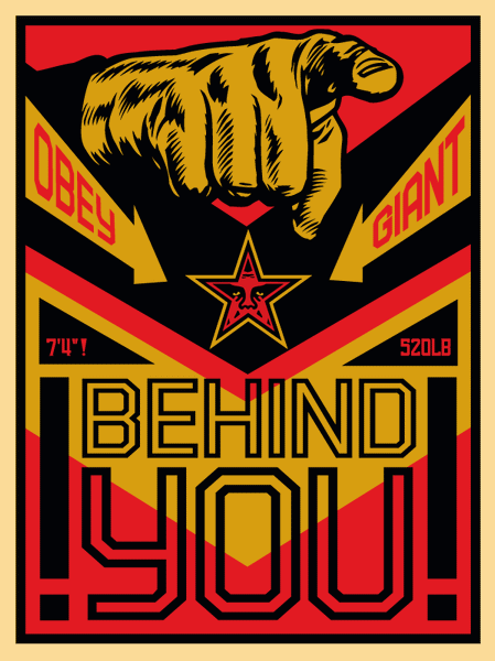 SHEPARD FAIREY - "Behind You"  Retro Series