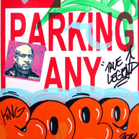 COPE 2 - "Orange Classic Bubble 32" No Parking Sign