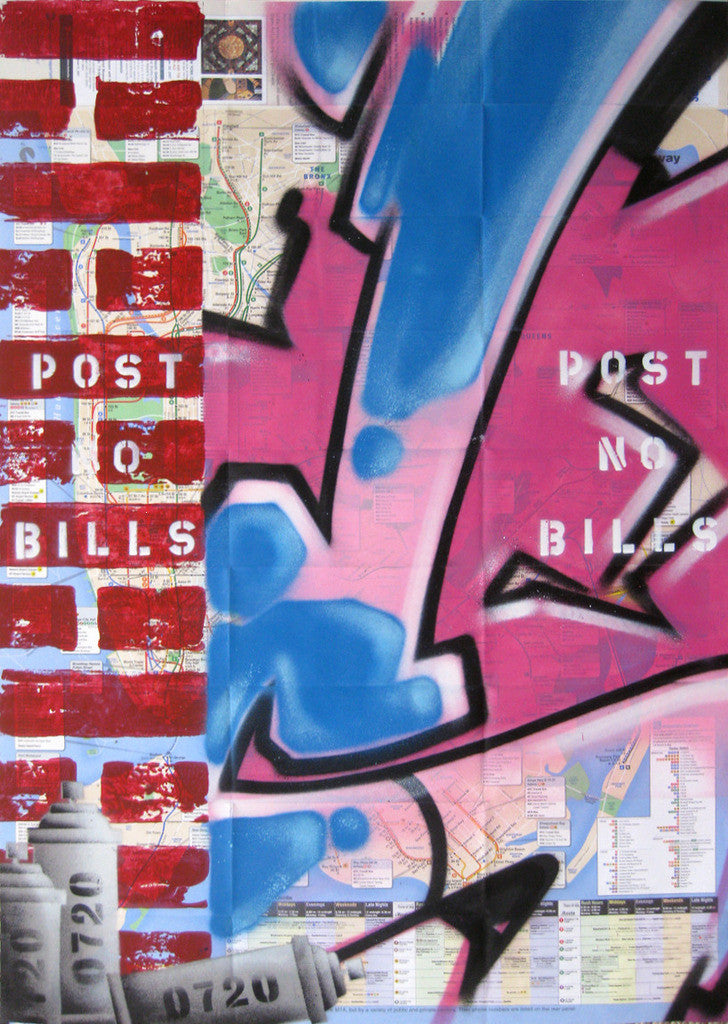 GRAFFITI ARTIST SEEN -  "Post No Bills" NYC Map