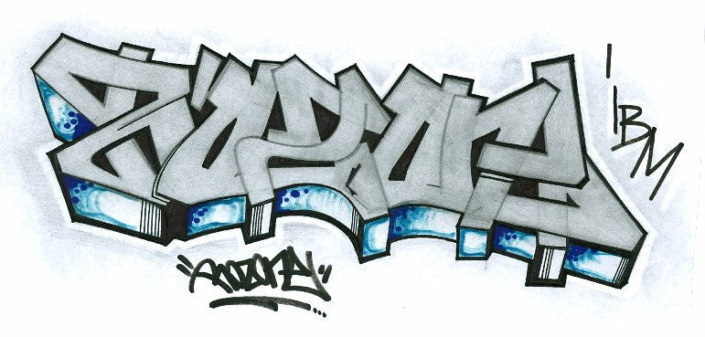 ROZ ONE -"Roz One " BlackBook Drawing