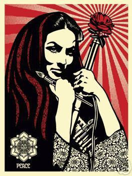 SHEPARD FAIREY - "Revolution Woman with brush"