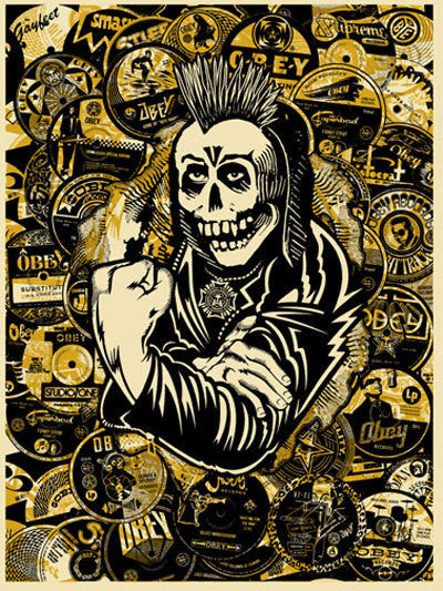 SHEPARD FAIREY - "Psycho Posse" GOLD