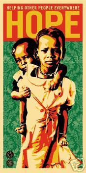 SHEPARD FAIREY - "Hope for Darfur" 100% of the money from this print goes to the HOPE campaign