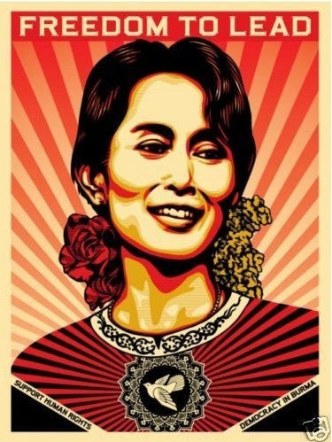 SHEPARD FAIREY - "Aung San Suu Kyi"