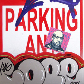 COPE 2 - "Silver Classic Bubble #30" No Parking Sign