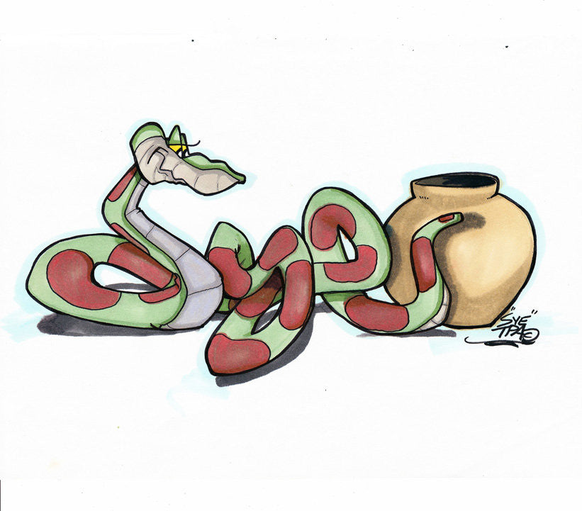 SYE - "Snake" Black Book Drawing