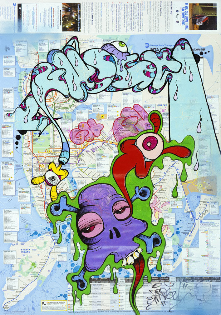 GHOST-  Painting on NYC Map