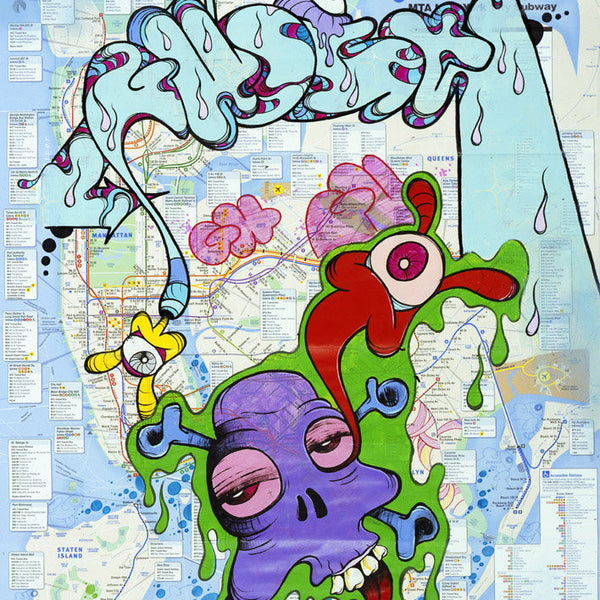 GHOST-  Painting on NYC Map