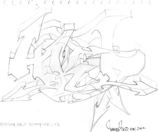T-KID 170  "The Good Thing About being Me"  Black Book Drawing